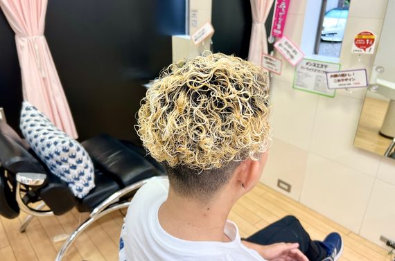 ハイブリーチ毛にも綺麗にパーマ！君津木更津市で人気の理美容室エンゼルヘアサロンがおすすめです！